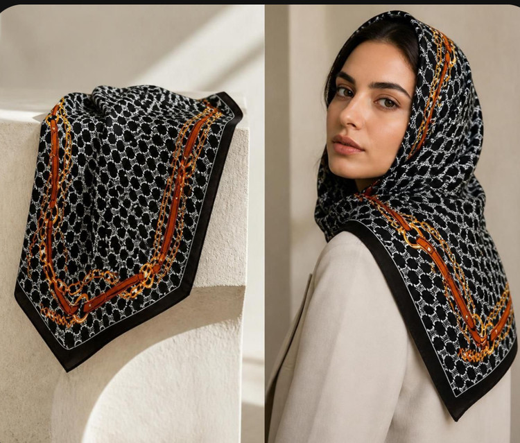 شال پاییزه نخی طرح دار